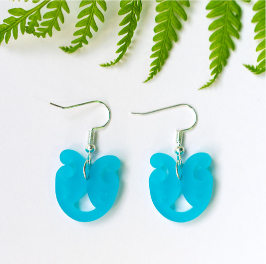 Resin Earrings - Blue