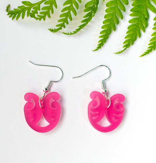 Resin Earrings - Pink